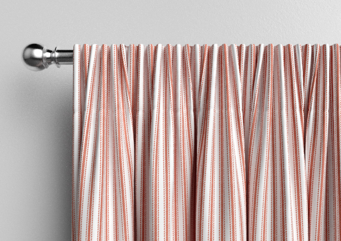 Lace Stripes, Toast Orange - Made to Measure Curtains - Image 9
